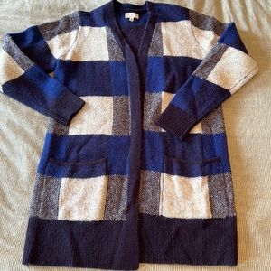 Lucky Brand Check Cardigan